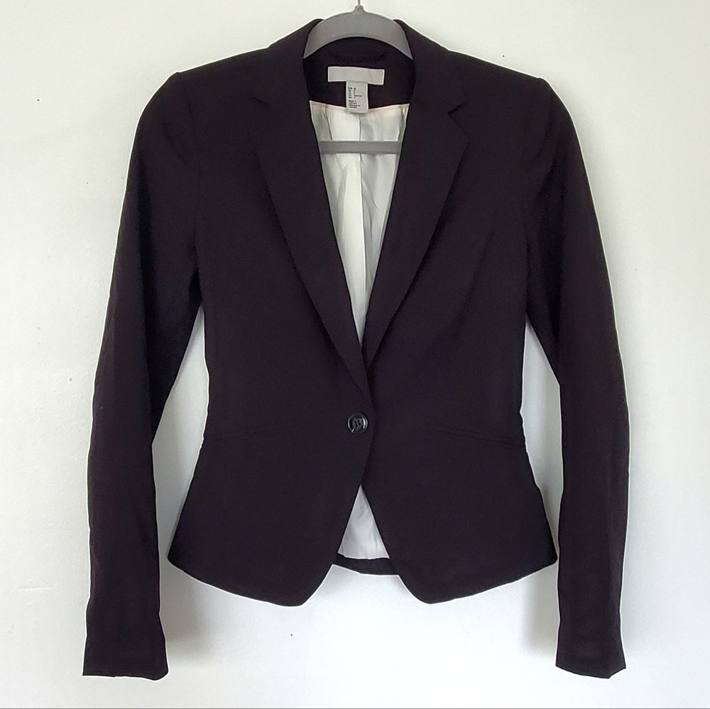 H&M Fitted One-button Blazer - Picture 2 of 10